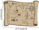 Labeled Pirate Treasure Map Wall Decal