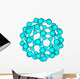 Fullerene molecule illustration isolated on white Wall Decal