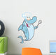 Chef Shark Cartoon Character with Big Spoon Wall Decal