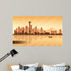 Seattle City Skyline Silhouette Background 