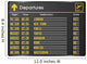 Departure board - destination airports. Vector illustration. 