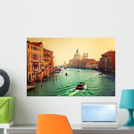 Venice, Italy. Grand Canal and Basilica Santa Maria della Salute 