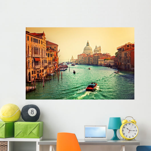 Venice, Italy. Grand Canal and Basilica Santa Maria della Salute 