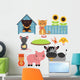 Set of cute domestic animals Wall Decal