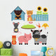 Set of cute domestic animals Wall Decal