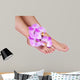Pedicure with pink orchid flowers isolated Wall Decal