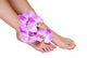 Pedicure with pink orchid flowers isolated Wall Decal