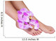Pedicure with pink orchid flowers isolated Wall Decal