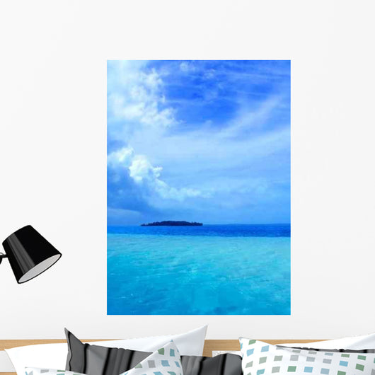 Tropical Lagoon Wall Decal Design 1
