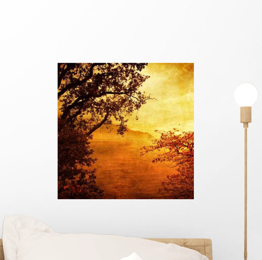 Golden Sunset Wall Decal