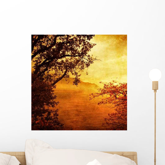 Golden Sunset Wall Decal