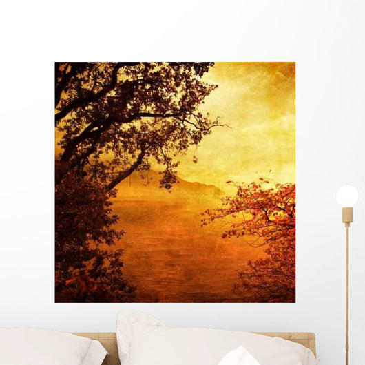 Golden Sunset Wall Decal