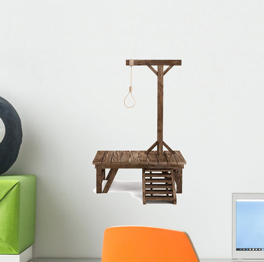 realistic 3d render of gallows Wall Decal