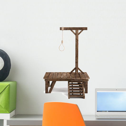 realistic 3d render of gallows Wall Decal