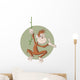 Funny cartoon happy brown monkey Wall Decal