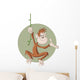 Funny cartoon happy brown monkey Wall Decal