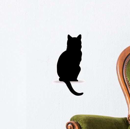 Form contour cat logo Wall Decal