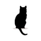 Form contour cat logo Wall Decal