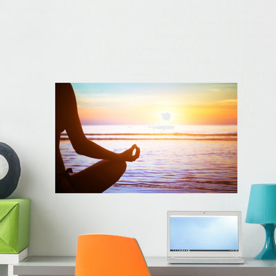 Yoga Wall Mural shown on a wall
