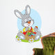 Easter Bunny with a basket of painted eggs Wall Decal