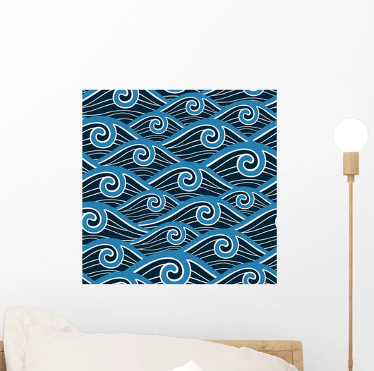 Swirly Wave Pattern Wall Decal