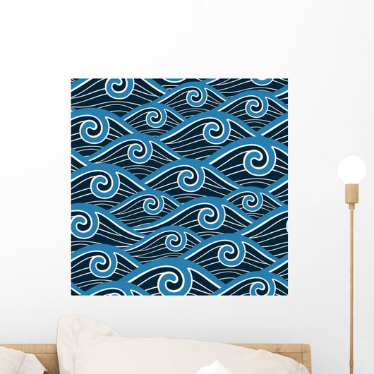 Swirly Wave Pattern Wall Decal