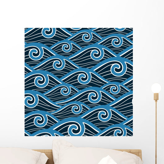 Swirly Wave Pattern Wall Decal
