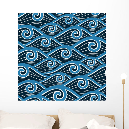 Swirly Wave Pattern Wall Decal