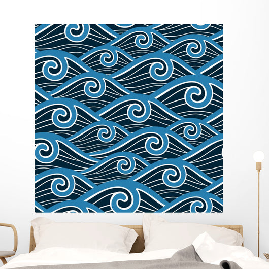 Swirly Wave Pattern Wall Decal