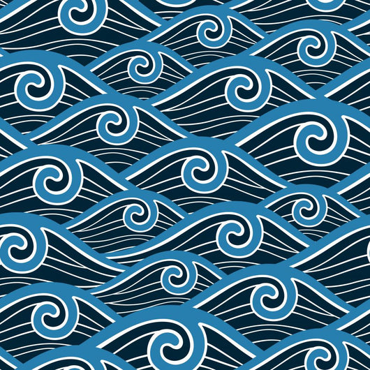 Swirly Wave Pattern Wall Decal