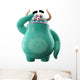 3D object, monster, funny cartoon isolated on white background Wall Decal