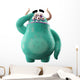 3D object, monster, funny cartoon isolated on white background Wall Decal