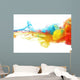 Colorful ink in water Wall Mural