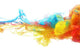 Colorful ink in water Wall Mural