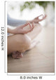 Woman meditating in the lotus position closeup 