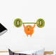 Funny little man made ??of fruits and vegetables raises bar. Wall Decal