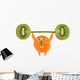 Funny little man made ??of fruits and vegetables raises bar. Wall Decal