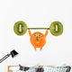 Funny little man made ??of fruits and vegetables raises bar. Wall Decal