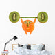 Funny little man made ??of fruits and vegetables raises bar. Wall Decal