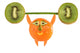 Funny little man made ??of fruits and vegetables raises bar. Wall Decal