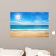 seascape and sun on blue sky background 