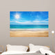 seascape and sun on blue sky background 