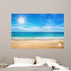 seascape and sun on blue sky background 