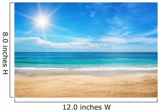 seascape and sun on blue sky background 