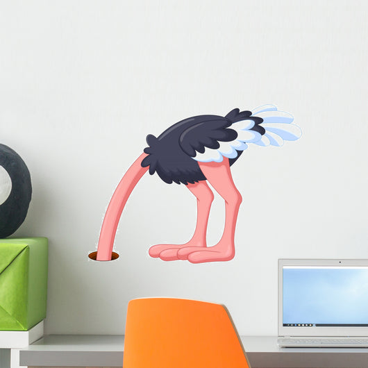 Shy Ostrich Wall Decal