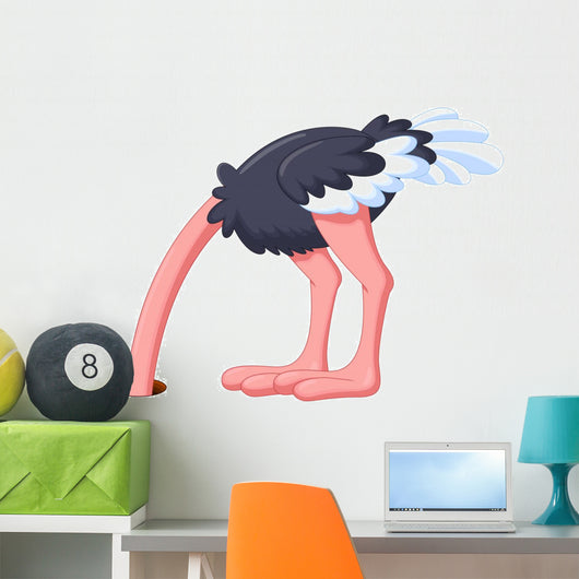 Shy Ostrich Wall Decal