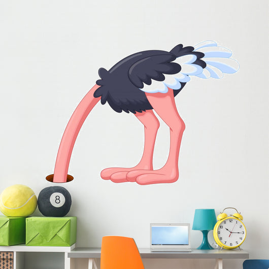 Shy Ostrich Wall Decal
