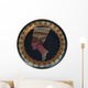 Nefertiti Saucer Circular Egyptian Wall Decal