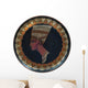 Nefertiti Saucer Circular Egyptian Wall Decal