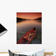 Canoe At Edge Of Mountain Lake, Shuswap, British Columbia, Canada Wall Mural